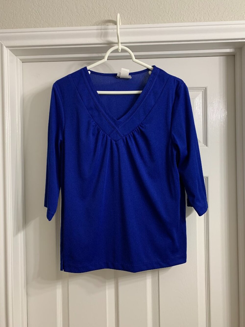 BonWorth Brand Women's Royal Blue Blouse, Size Petite Medium
